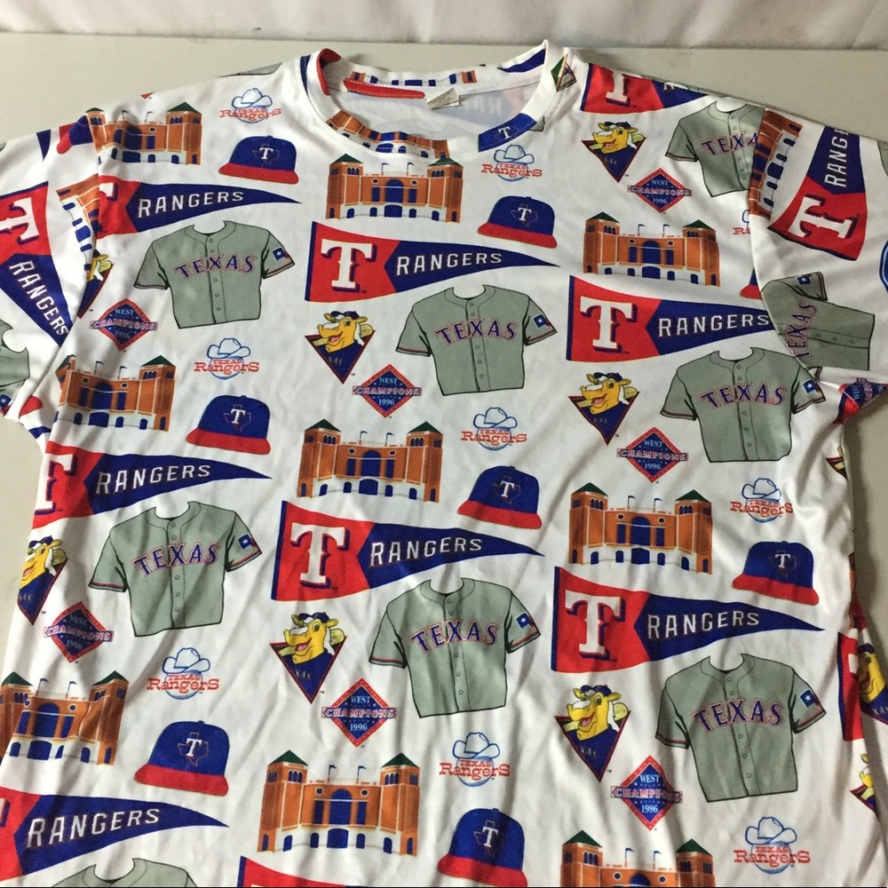 Vintage Texas Rangers MLB 1996 West Champions T